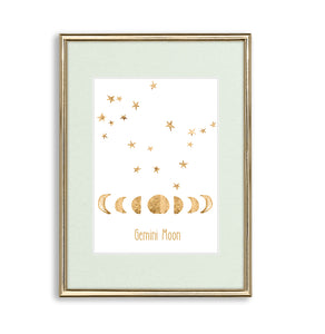 Play with La Luna Moon Bundle: 8: 5x7 gold foil prints